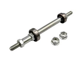 Eixo Bike Traseiro Aço C/ Rolamentos 185x73mm P/ Cubos Viper