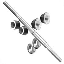 Eixo Bike Traseiro Completo 220mm Aço Com Flange Para Cubo Aro 29