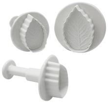 Ejetor folhas pequenas p/ doces 3 pçs - prime chef