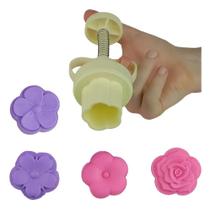 Ejetor Max Flores Doces Massas Biscoitos + 4 Moldes Bluestar