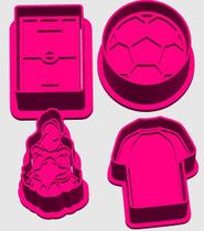 EJETOR Modelado Doce Marcador GALO CAMPO BOLA CAMISA TIME FUTEBOL Brigadeiro Massas Molde Festas Confeitari