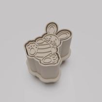 Ejetor Modelador Para Doces PASCOA COELHO 3 Brigadeiros Docinhos Massa Biscuit Biscoito Resistente Massinha Modelar Past