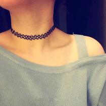 Elastic Necklace Tattoo Choker Gargantilha Feminina Preta Ajustável Black Nylon Cord 1 Unit