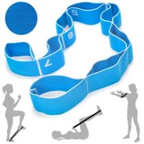 Elasticband Faixa Elastica Multinivel Forte - Liveup Tecido Azul 8 Reparticoes Treino Exercicios Liveup Sports