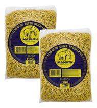 Elástico Amarelo Escritório Látex Natural 8cm 1200 Unidades