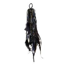 Elástico Cabelo Acessório Enfeite Carnaval Dread Fitas Coloridas Pena
