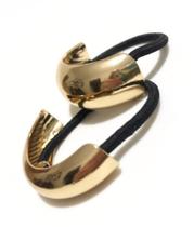 Elástico Cabelo com Metal Dourado para Rabo de Cavalo