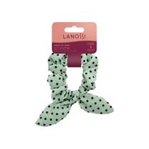 Elástico Cabelo Lanossi Scrunchie Mint Green Poa
