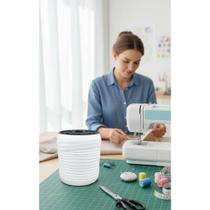 Elástico Chato 12mm x 100m Branco Liso para Máscaras