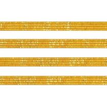Elástico Chato Metalizado 7mm Amarelo com Ouro Marpax 10m