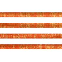 Elástico Chato Metalizado 7mm Laranja com Ouro Marpax 10m Elástico Chato Metalizado 7mm Laranja com Ouro Marpax 10m