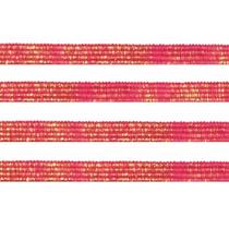 Elástico Chato Metalizado 7mm Pink com Ouro Marpax com 10m Elástico Chato Metalizado 7mm Pink com Ouro Marpax com 10m