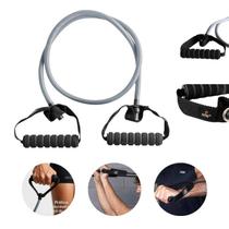 Elástico Cinza Extensor Para Braços e Pernas Intensidade Média
