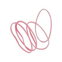 Elástico Colorido Rosa Claro - Bag com 50 Unidades