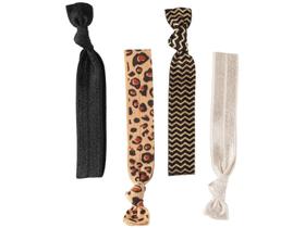 Elástico de Cabelo 4 Unidades Lanossi Hair Ties Animal Print