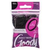 Elástico de Cabelo Goody Ouchless - 150 Unidades - Preto