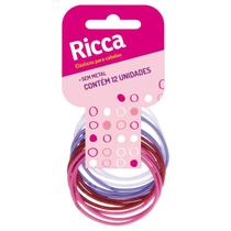 Elástico De Cabelo Ricca 891 2mm Com 12un Sem Metal