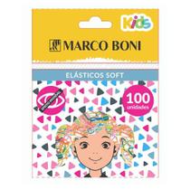 Elástico De Cabelo Soft Coloridos 100 Unidades Marco Boni
