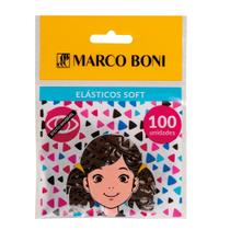 Elástico de Cabelo Soft Marrom com 100 Unidades - Marco Boni Elástico de Cabelo Soft Marrom com 100 Unidades - Marco Boni