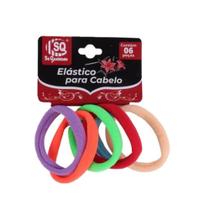 Elástico de Cabelo Tecido Colorido 6 Peças - SQ