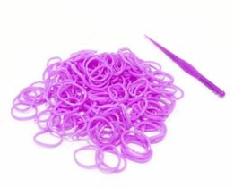 Elástico De Silicone Colorido Pulseira Com Agulha De Plástico Roxo