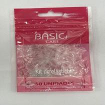 Elástico de Silicone para Cabelo Penteados 50 Unidades Basic+ Transparentes