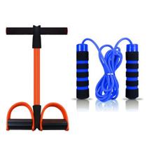 Elástico de Tensão para Exercícios Tube Fit + Corda de Pular malhar treino Exercício Funcional em casa