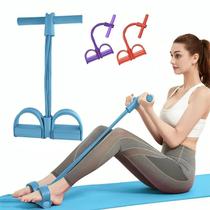 Elástico Extensor Apoio Pés Fitness Extensor Academia Casa exercicio Elastico 4 tubos Faixa de Resistencia LCV290