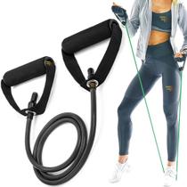 Elástico Extensor de Resistência Média 120cm Treino para Braços, Pernas e Costas com Pegada Confortável