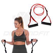 Elástico Extensor De Tensão Exercícios Leve Treino Academia Braços Multifuncional Diamond Fit