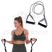 Elástico Extensor De Tensão Exercícios Médio Treino Academia Braços Multifuncional Diamond Fit