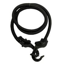Elástico Extensor Estique Grosso Preto 4,0mt p/ Moto e Bike Com Ganchos de Plástico - 10 unidades