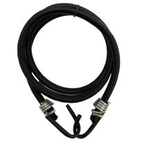 Elástico Extensor Estique Preto 1,5mt p/ Moto e Bike Com Ganchos de Ferro - 10 unidades