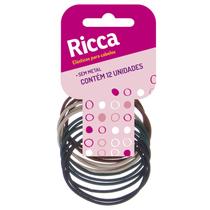 Elástico Para Cabelo 2mm Sem Metal 12 Unidades - Ricca