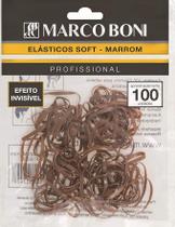 Elástico Para Cabelo Marco Boni Soft Marrom com 100 unidades Elástico Para Cabelo Marco Boni Soft Marrom com 100 unidades