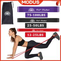 Elástico Para Exercício Band Funcional Bumbum Kit 3 Band Extensor Musculação Fitness Treino Em Casa