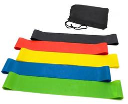 Elástico Para Exercício Em Casa Mini Band Kit Com 5
