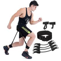 Elástico para Treino Funcional com Cinto e Tubos de Resistência Preto GXM Elástico para Treino Funcional com Cinto e Tubos de Resistência Preto GXM