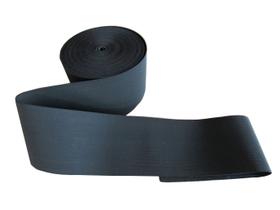 Elástico Preto 12cm centímetros de largura por 25 metros no rolo Estampa lisa preta
