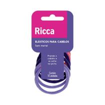 Elástico Ricca Sem Metal Brilho 4mm 10 Unidades