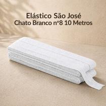 Elástico São José Chato Branco nº8 10 Metros Elástico São José Chato Branco nº8 10 Metros