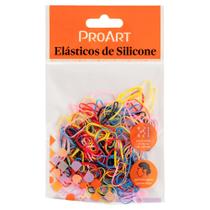 Elástico Silicone para Cabelo Proart 200 Unidades Sortido