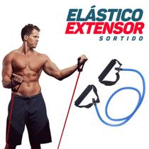 Elástico Tensão Extensor P/ Braços Peito Musculação C/ Pega Portátil Fitness