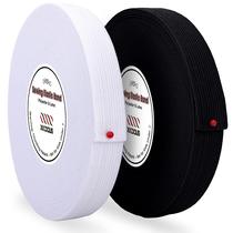 Elástico XKDOUS 1,9 cm x 14,6 m 2 Rolos Preto e Branco Elástico XKDOUS 1,9 cm x 14,6 m 2 Rolos Preto e Branco