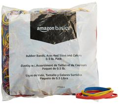 Elásticos Amazon Basics, tamanho e cor variados, 0,23 kg Elásticos Amazon Basics, tamanho e cor variados, 0,23 kg