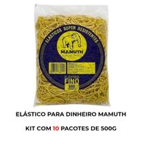 Elasticos de borracha liguinha dinheiro mamuth 500g kit 10un