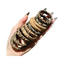Elásticos De Cabelo Com Estampa De Leopardo Para Mulheres, Alta Elasticidade, Outono Inverno,