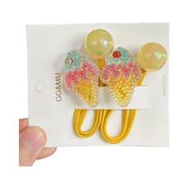 Elásticos De Cabelo De Morango Em Estilo Cartoon Para Meninas, Acessórios De Cabelo Para Princesas,