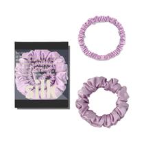 Elásticos De Cabelo De Seda De Amora Em Cores Sólidas Naturais 2PCS Laços De Cabelo Presilhas Para