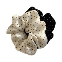 Elásticos De Cabelo De Seda Minimalistas Elegantes 2 Peças Com Ponto Ondulado Acessórios Para Coque